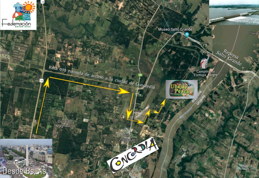Ruta Ubajay Pesca Concordia